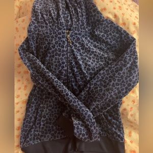Juicy couture blue cheetah zipup